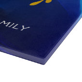 Planche À Découper Branche Gold Leafy Blue Light Waves Hamotzi Challa (Coin)