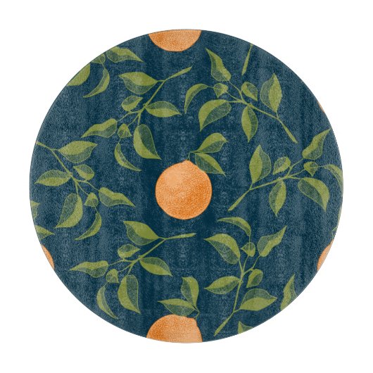 Planche À Découper Branches d'agrumes Arrière - plans foncés (Devant)