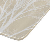 Planche À Découper Branches d'arbre blanc crème rustique (Coin)