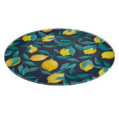 Planche À Découper Branches de citron : Bleu Décoratif sans joint (Coin)