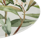 Planche À Découper Branches d'olivier à l'aquarelle Botanique (Coin)
