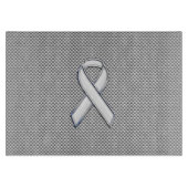 Planche À Découper Bras blanc Sensibilisation au ruban Grille blanche (Devant)