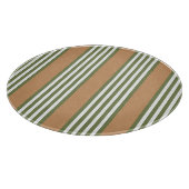 Planche À Découper Brayures vert olive et blanc motif avec bronze (Coin)