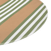 Planche À Découper Brayures vert olive et blanc motif avec bronze (Coin)