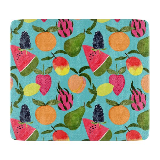 Planche À Découper Bright and Fruity Glass Cutboard (Devant)