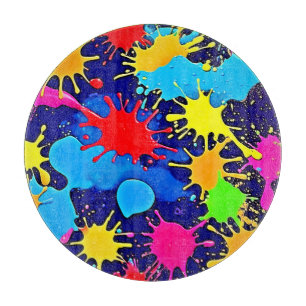Planche À Découper Bright Color Splatter