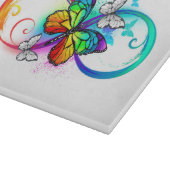 Planche À Découper Bright infinity with rainbow butterfly (Coin)