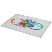 Planche À Découper Bright infinity with rainbow butterfly (Coin)