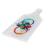 Planche À Découper Bright infinity with rainbow butterfly (Coin)