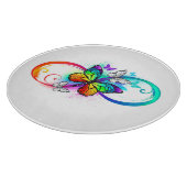 Planche À Découper Bright infinity with rainbow butterfly (Coin)