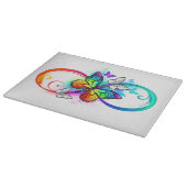 Planche À Découper Bright infinity with rainbow butterfly (Coin)