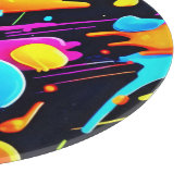 Planche À Découper Bright Neon Splashes dans l'oeuvre Abstraite (Coin)