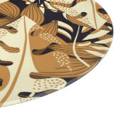 Planche À Découper Bright Tropical Feuilles Dark Motif (Coin)