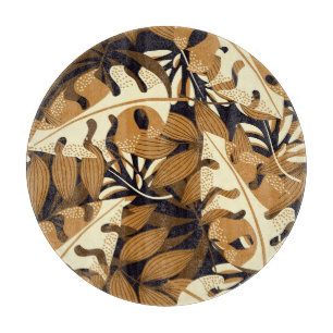 Planche À Découper Bright Tropical Feuilles Dark Motif