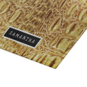 Planche À Découper Brillant Gold Designer Alligator Crocodile Skin (Coin)