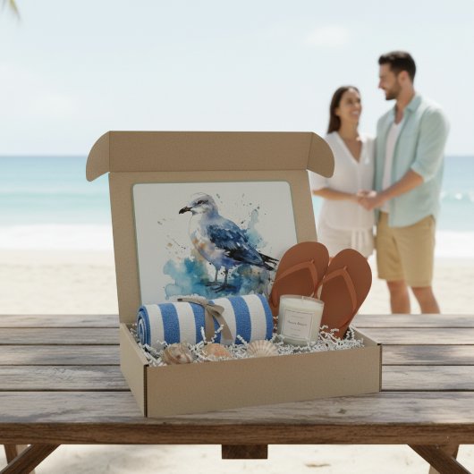 Planche À Découper Brise océanique : Aquarelle Mouette