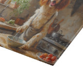 Planche À Découper Brittany Spaniel Cooking in Kitchen (Coin)