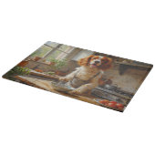 Planche À Découper Brittany Spaniel Cooking in Kitchen (Coin)