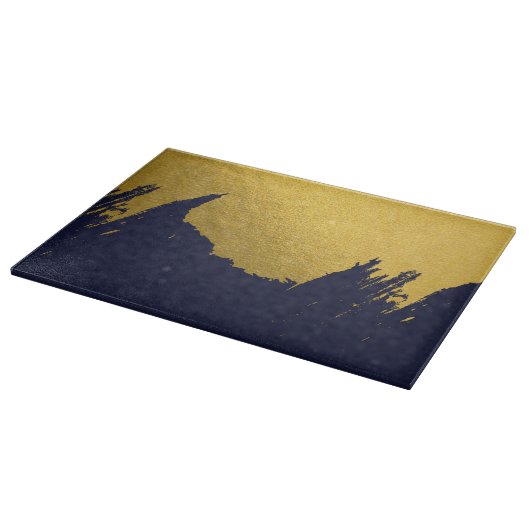 Planche À Découper Brochures Faux Gold avec Arrière - plan bleu marin (Coin)