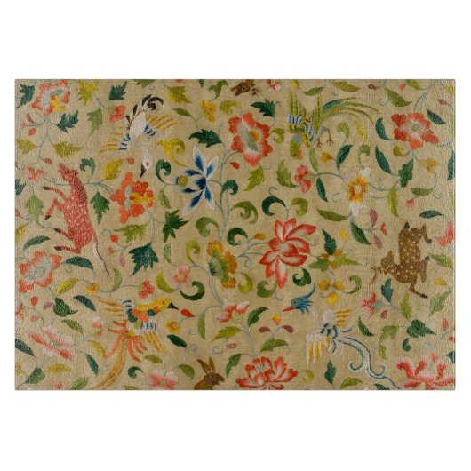 Planche À Découper Broderie animale vintage en crewel : Tapisserie an (Devant)
