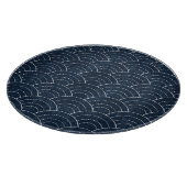 Planche À Découper Broderie Sashiko : Indigo Motif japonais. (Coin)