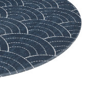 Planche À Découper Broderie Sashiko : Indigo Motif japonais. (Coin)