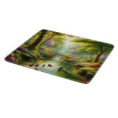 Planche À Découper Brook de printemps avec canards/fleurs (Coin)