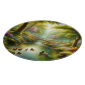 Planche À Découper Brook de printemps avec canards/fleurs (Coin)