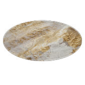 Planche À Découper Brosse d'or blanc à texture peinte. (Coin)