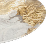 Planche À Découper Brosse d'or blanc à texture peinte. (Coin)