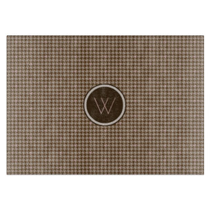 Planche À Découper Brown avec Rose Gold Houndstooth Cutboard