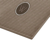 Planche À Découper Brown avec Rose Gold Houndstooth Cutboard (Coin)