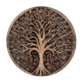 Planche À Découper Brown Carved Australian Waratah Tree Print, (Devant)