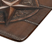 Planche À Découper Brown Cowboy Rustique Western Country Texas Star (Coin)