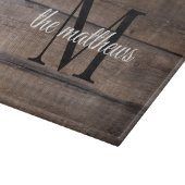 Planche À Découper Brown Rustique Ferme Grange Bois Monogramme Nom (Coin)