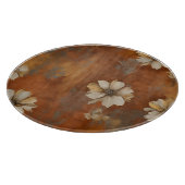 Planche À Découper Brûlé Orange Beige Grey Farmhouse Floral (Coin)