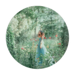 Planche À Découper Brunette Princess : Aquarelle de la forêt de fées