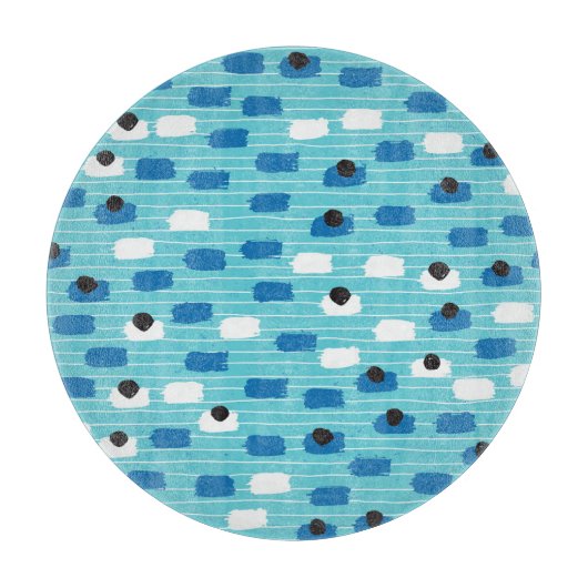 Planche À Découper Brush course sans couture motif, dessiné à la main (Devant)