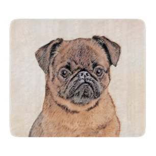 Planche À Découper Bruxelles Griffon Smooth Painting Original Chien A