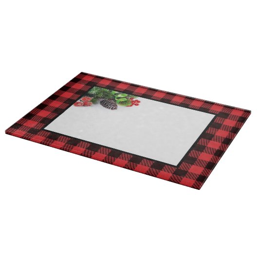 Planche À Découper Buffalo Plaid and Pine Holiday (Coin)