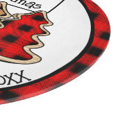 Planche À Découper Buffle personnalisé planté En vichy arbres de Noël (Coin)