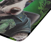 Planche À Découper Bull Terrier Chien Conduite Vélo St. Patrick's Day (Coin)