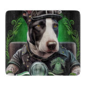Planche À Découper Bull Terrier Chien Conduite Vélo St. Patrick's Day (Devant)