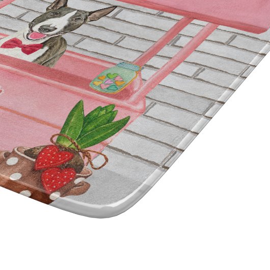 Planche À Découper Bull Terrier Chien Valentine's Day Kissing Booth (Coin)