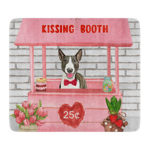 Planche À Découper Bull Terrier Chien Valentine's Day Kissing Booth