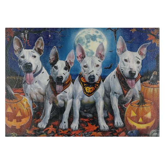 Planche À Découper Bull Terrier Halloween Épouvantable (Devant)