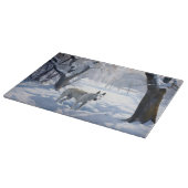 Planche À Découper Bull Terrier Laisser neiger Noël (Coin)