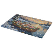 Planche À Découper Bulldog Christmas Boat Holiday (Coin)