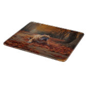 Planche À Découper Bulldog en automne Feuilles automne Inspire (Coin)