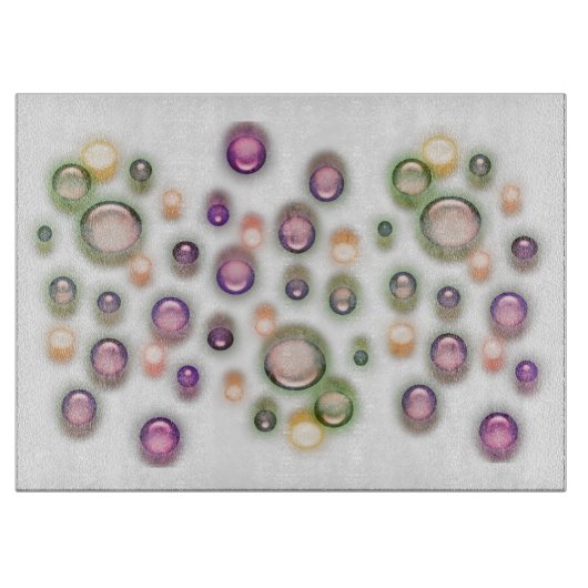Planche à découper - Bulles dans les teintes Paste (Devant)